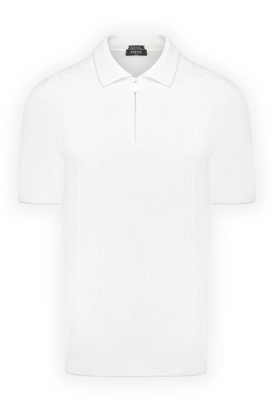 Svevo man men's white cotton polo купить с ценами и фото 179436 - photo 1