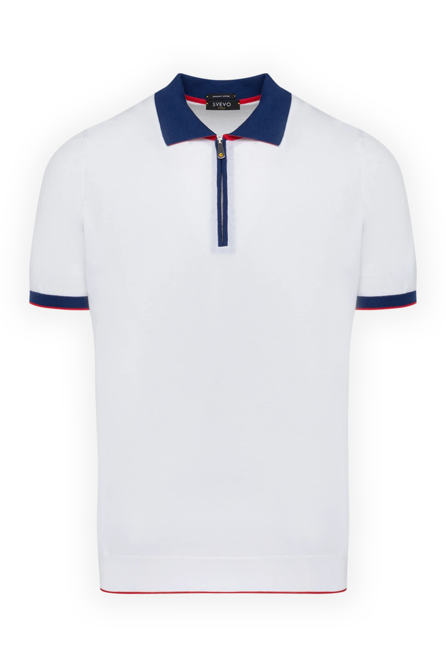 Svevo man men's white cotton polo купить с ценами и фото 179437 - photo 1