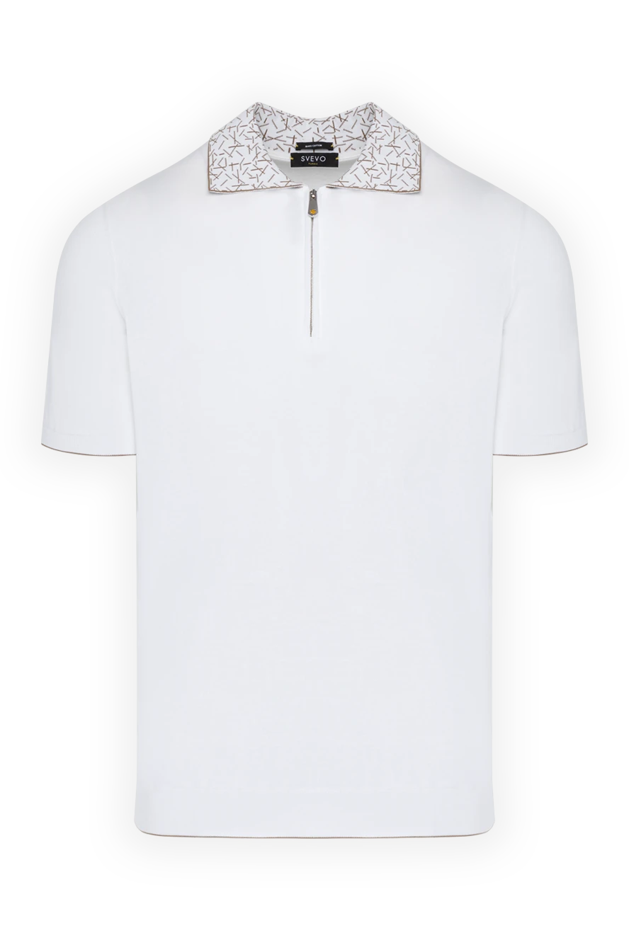 Svevo man men's white cotton polo купить с ценами и фото 179438 - photo 1