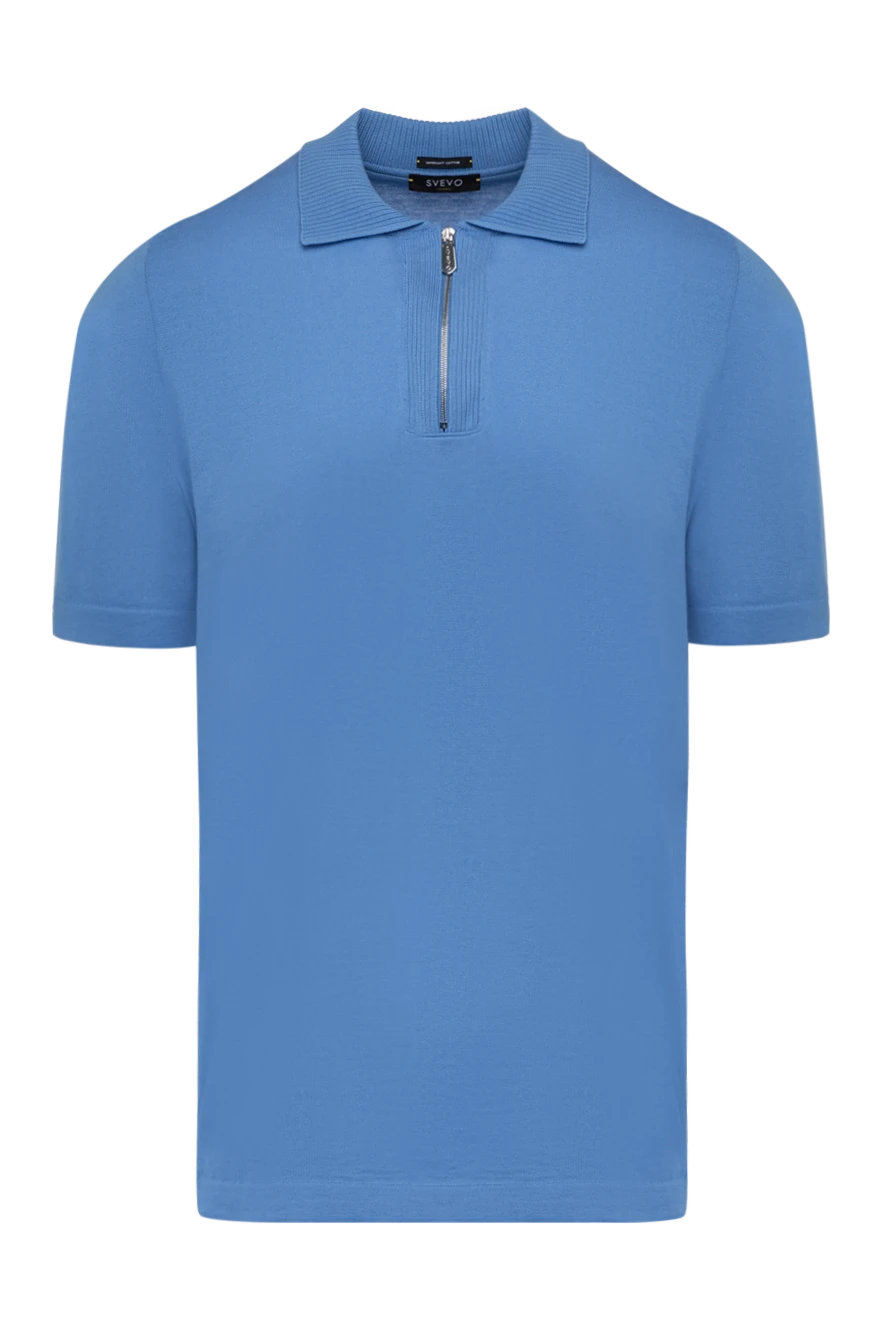 Svevo man men's blue cotton polo купить с ценами и фото 179439 - photo 1