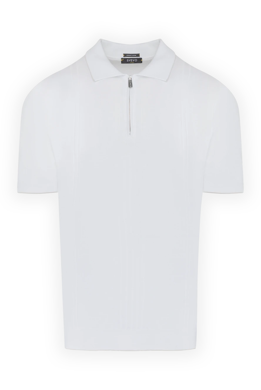 Svevo man men's white cotton polo купить с ценами и фото 179440 - photo 1