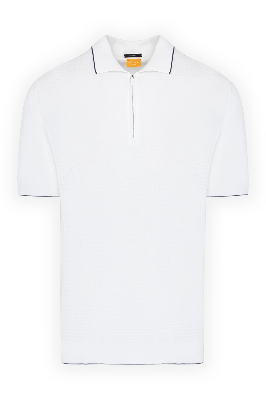 Svevo man men's white cotton polo купить с ценами и фото 179441 - photo 1