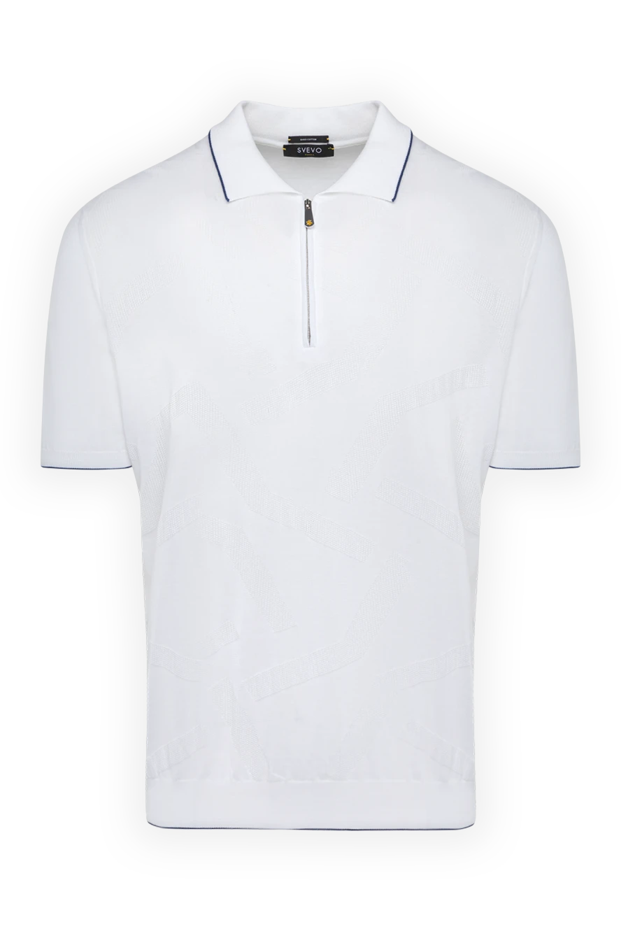 Svevo man men's white cotton polo купить с ценами и фото 179442 - photo 1