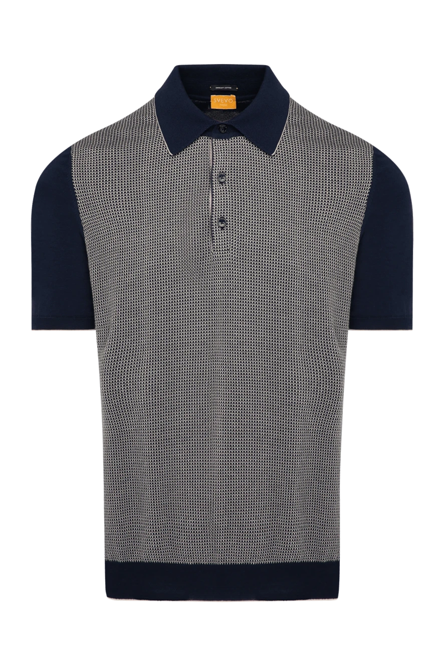 Svevo man men's blue cotton polo купить с ценами и фото 179443 - photo 1