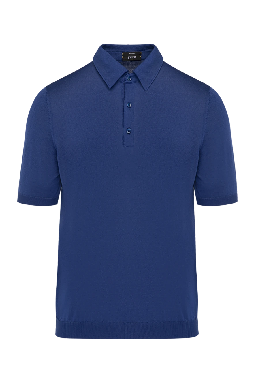 Svevo man men's blue silk polo купить с ценами и фото 179445 - photo 1