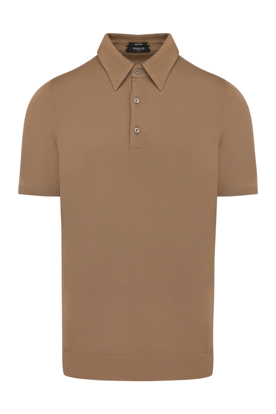 Svevo man men's brown cotton polo купить с ценами и фото 179447 - photo 1