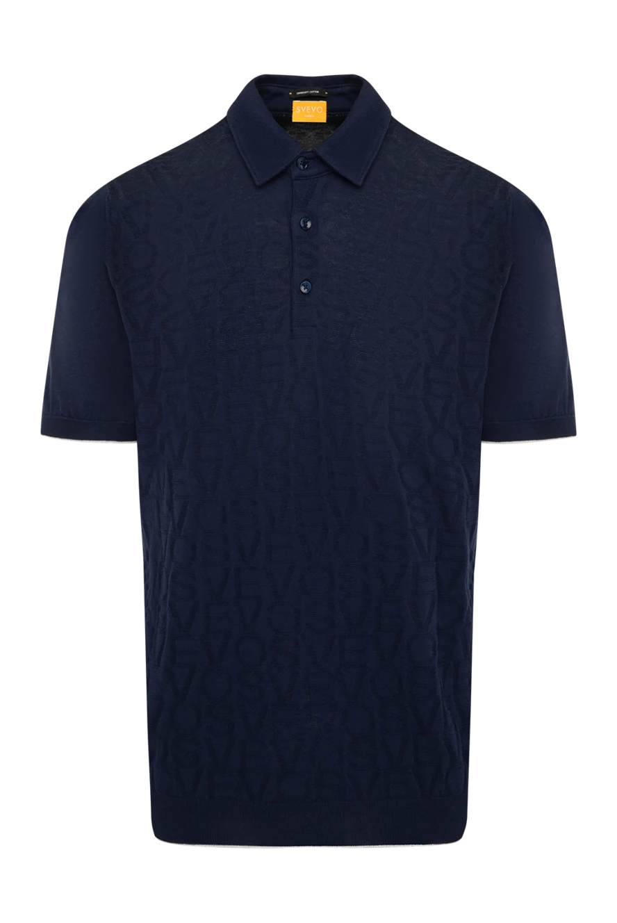 Svevo man men's blue cotton polo купить с ценами и фото 179448 - photo 1