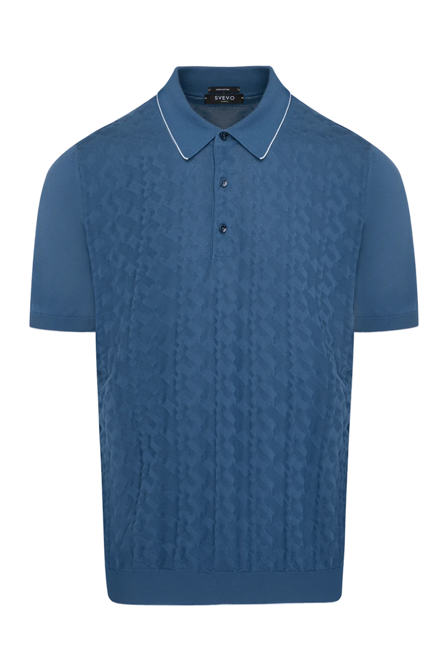 Svevo man men's blue cotton polo купить с ценами и фото 179449 - photo 1