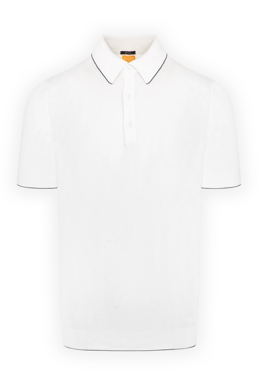 Svevo man men's white cotton polo купить с ценами и фото 179450 - photo 1