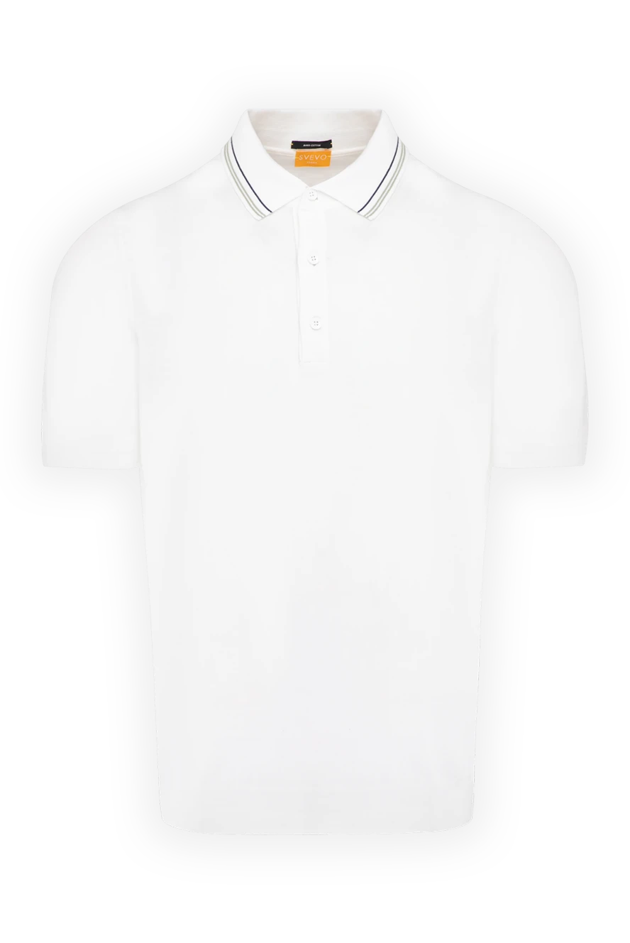 Svevo man men's white cotton polo купить с ценами и фото 179451 - photo 1