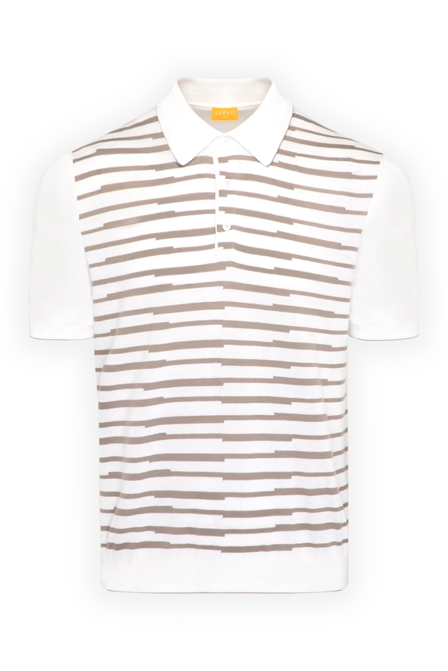 Svevo man men's white cotton polo купить с ценами и фото 179454 - photo 1