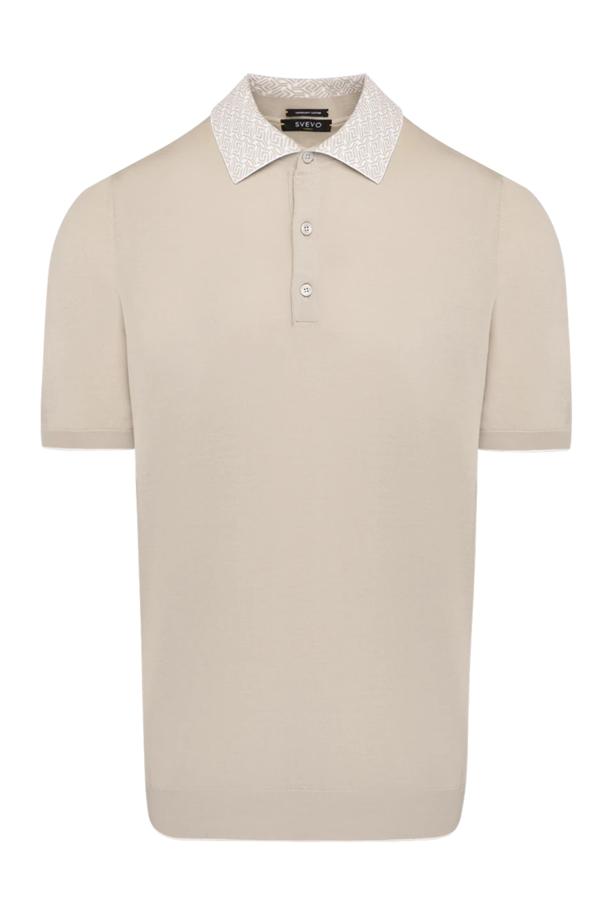 Svevo man men's beige cotton polo купить с ценами и фото 179455 - photo 1