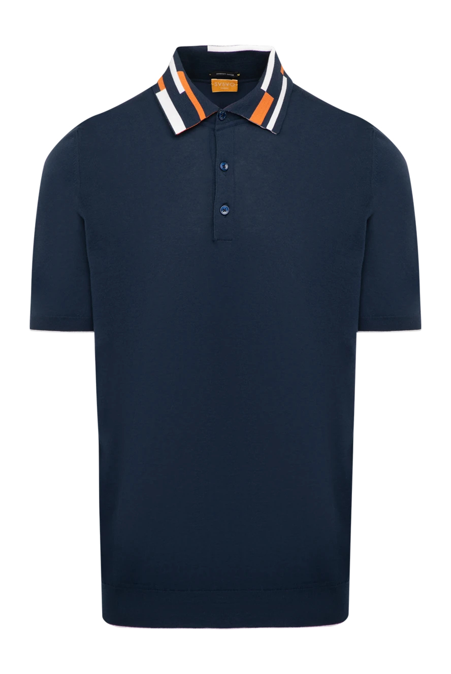 Svevo man men's blue cotton polo купить с ценами и фото 179456 - photo 1