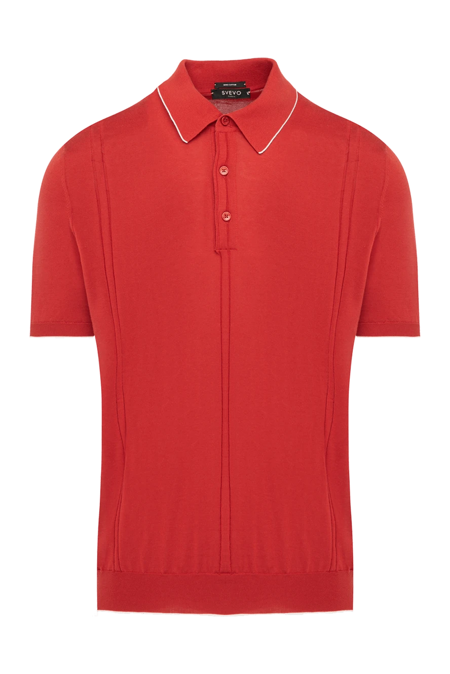 Svevo man men's red cotton polo купить с ценами и фото 179458 - photo 1