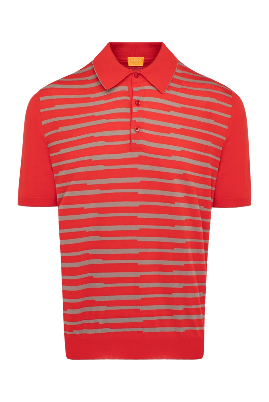 Svevo man men's red cotton polo купить с ценами и фото 179459 - photo 1