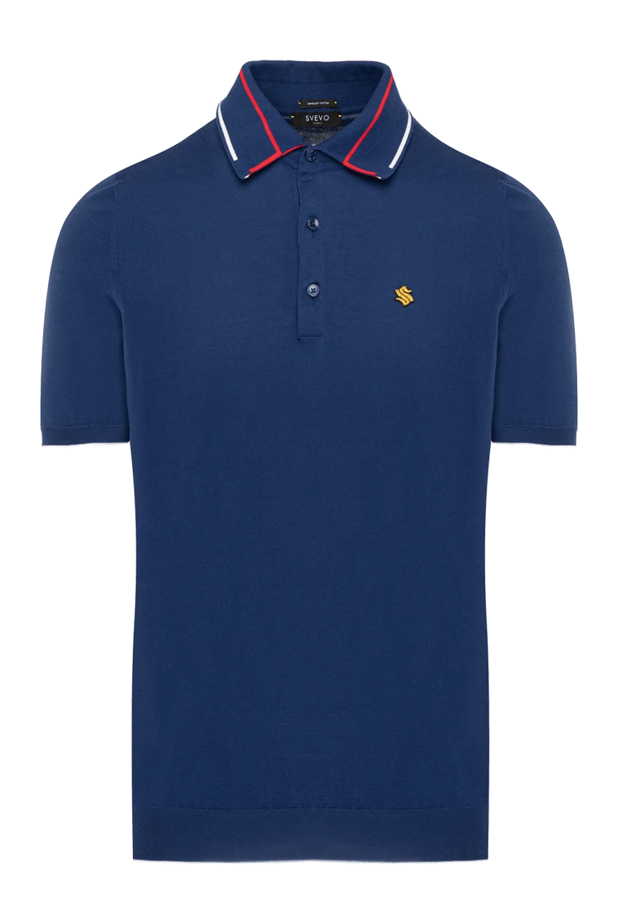 Svevo man men's blue cotton polo купить с ценами и фото 179460 - photo 1