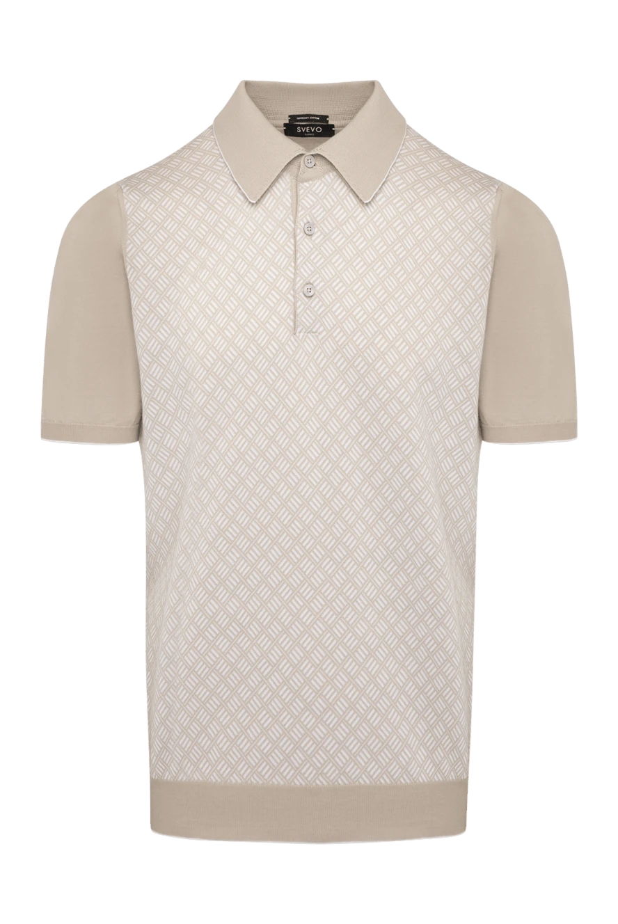 Svevo man men's beige cotton polo купить с ценами и фото 179461 - photo 1