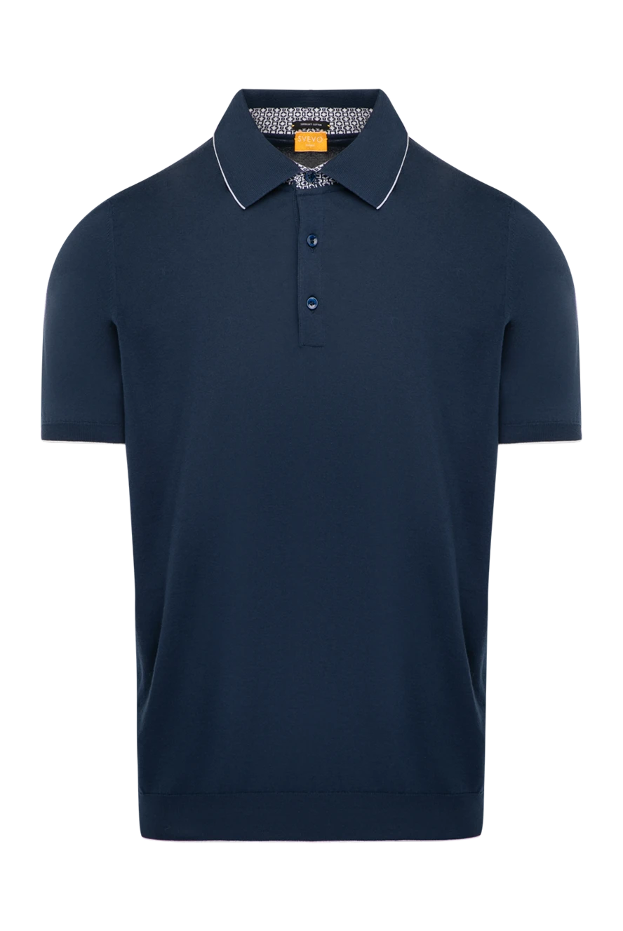 Svevo man men's blue cotton polo купить с ценами и фото 179463 - photo 1