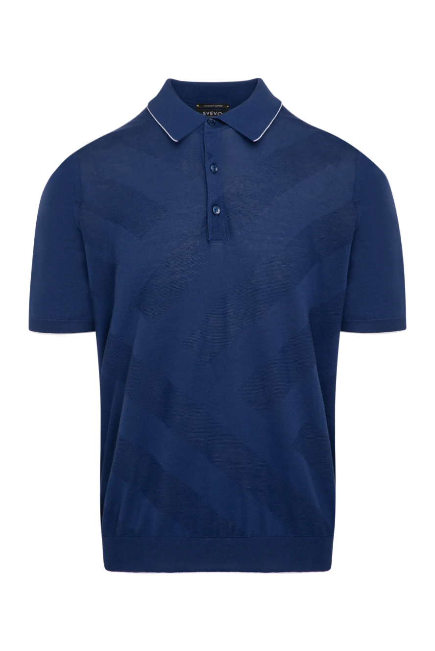 Svevo man men's blue cotton polo купить с ценами и фото 179464 - photo 1