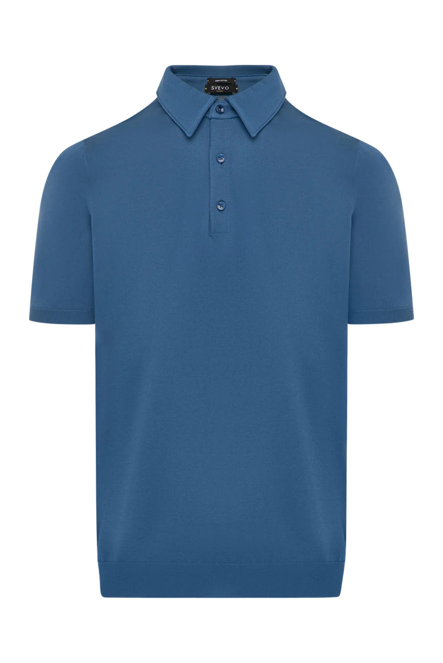 Svevo man men's blue cotton polo купить с ценами и фото 179466 - photo 1