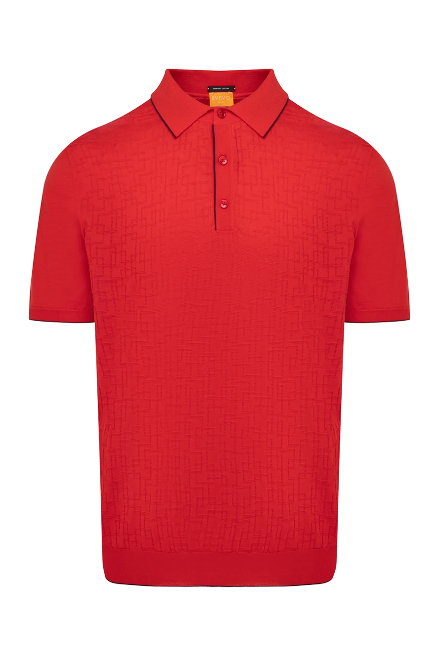 Svevo man men's red cotton polo купить с ценами и фото 179467 - photo 1