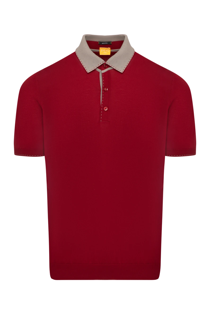 Svevo man men's red cotton polo купить с ценами и фото 179468 - photo 1