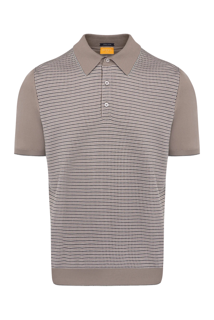 Svevo man men's beige cotton polo купить с ценами и фото 179470 - photo 1