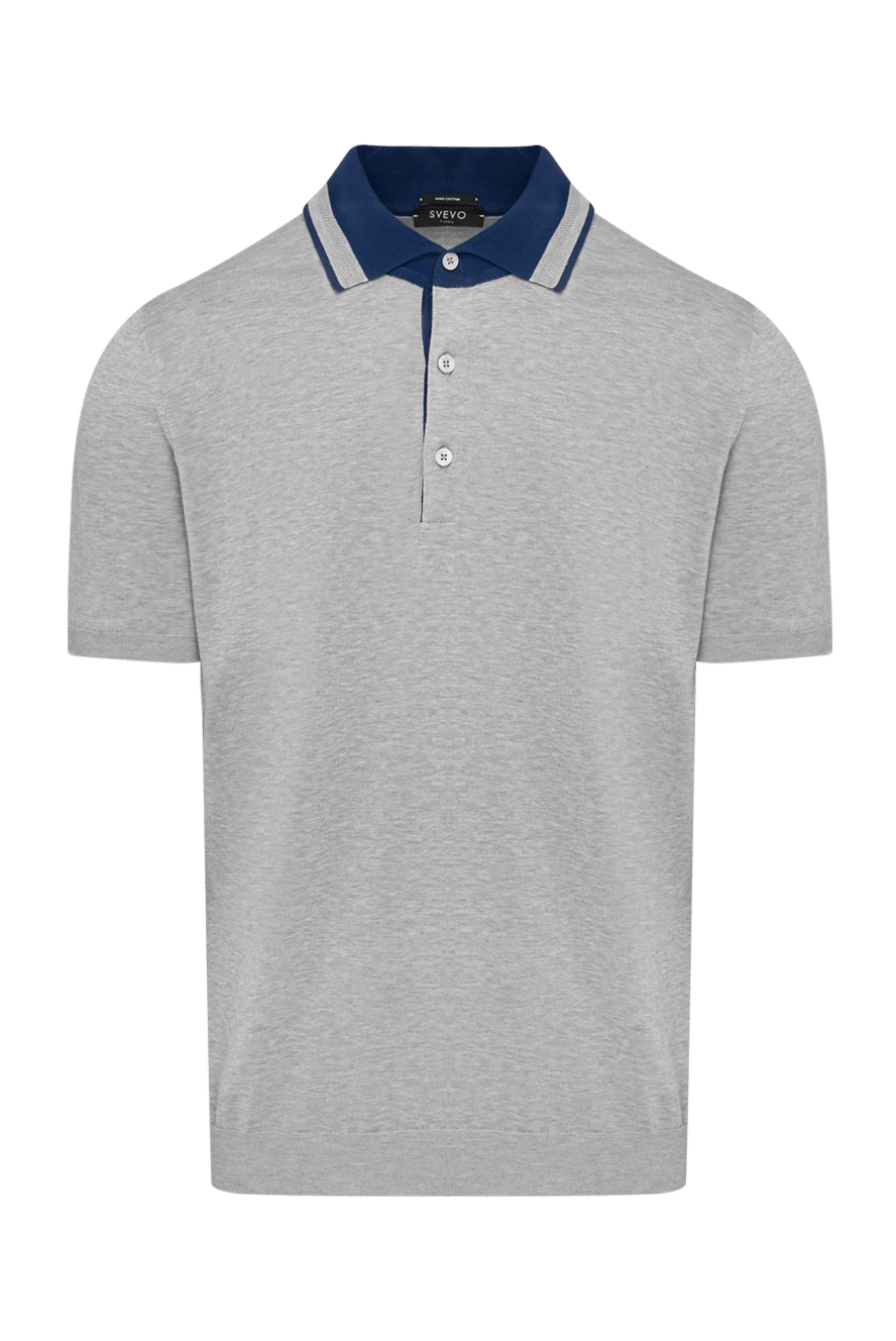 Svevo man men's gray cotton polo купить с ценами и фото 179472 - photo 1