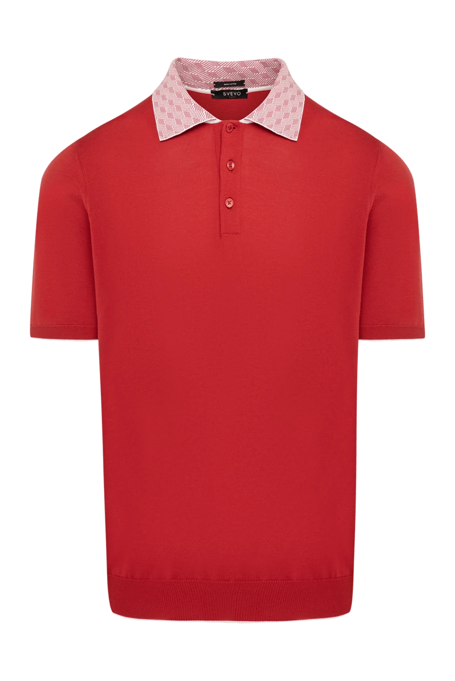 Svevo man men's red cotton polo купить с ценами и фото 179475 - photo 1