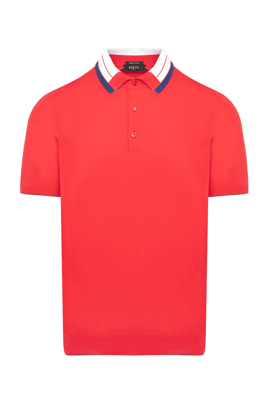 Svevo man men's red cotton polo купить с ценами и фото 179477 - photo 1