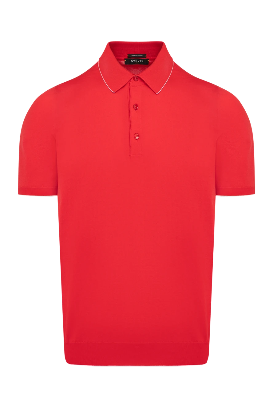 Svevo man men's red cotton polo купить с ценами и фото 179478 - photo 1