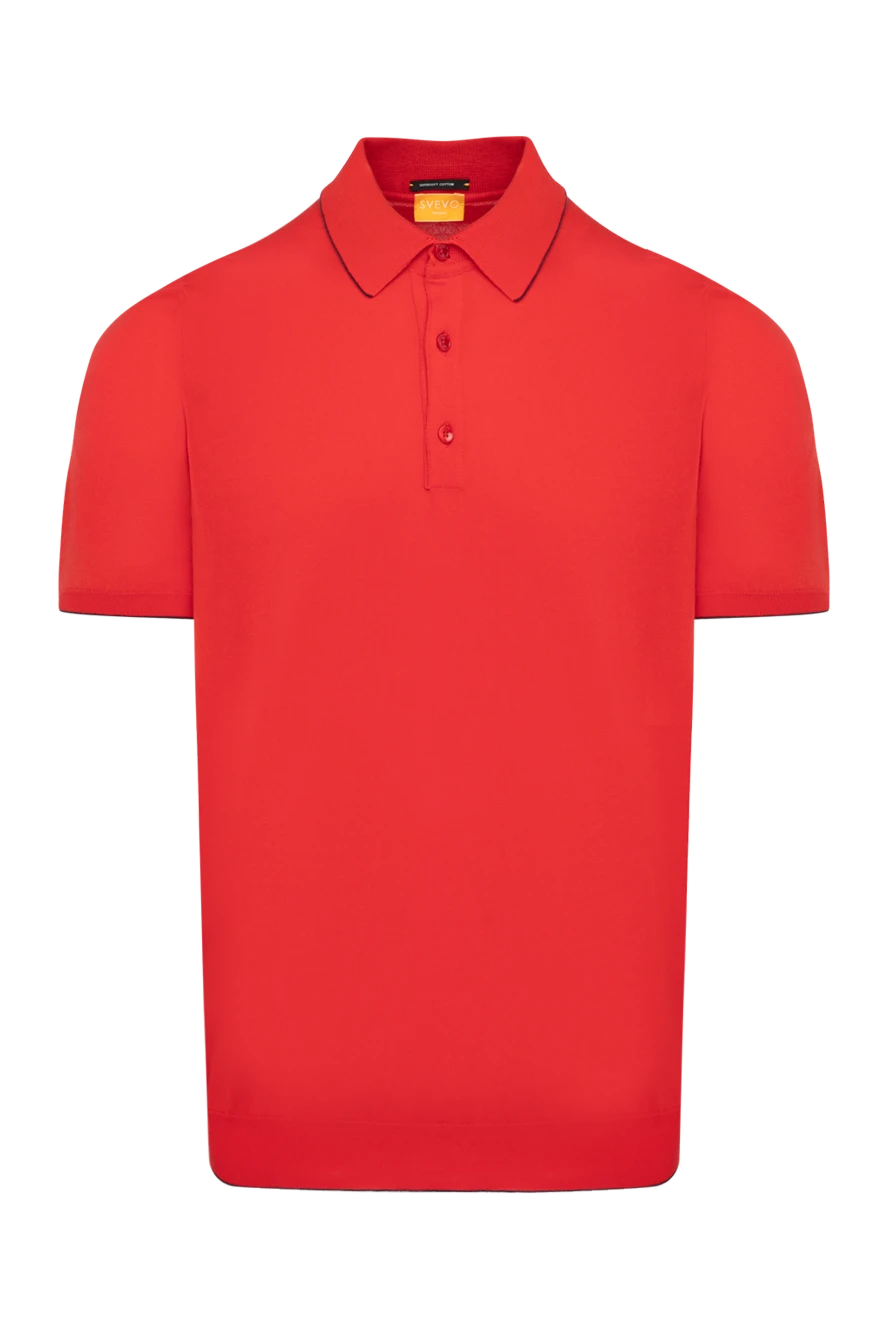 Svevo man men's red cotton polo купить с ценами и фото 179479 - photo 1