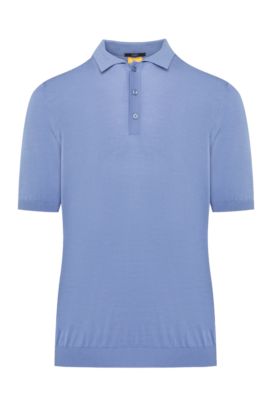 Svevo man men's blue cotton polo купить с ценами и фото 179480 - photo 1