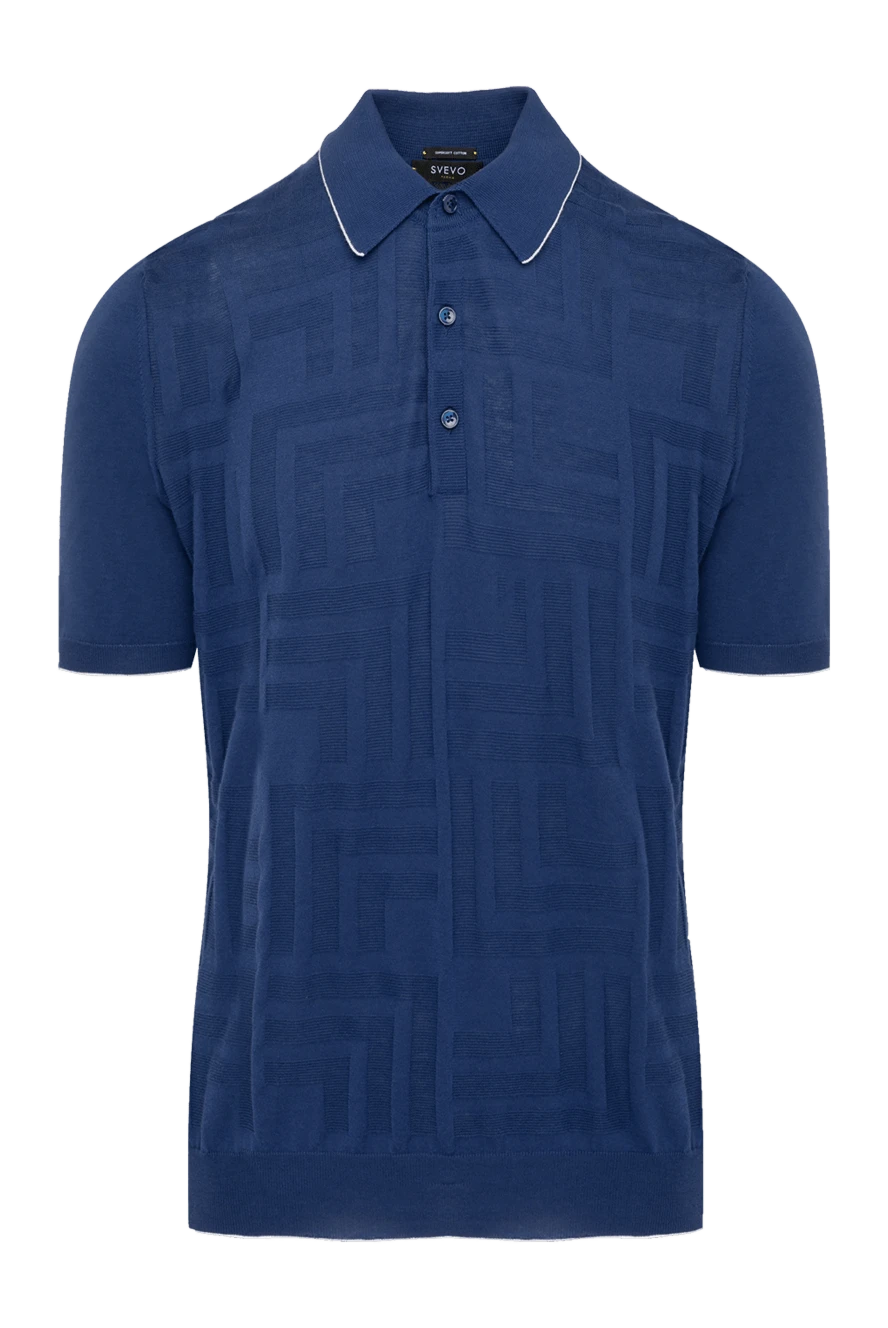 Svevo man men's blue cotton polo купить с ценами и фото 179483 - photo 1