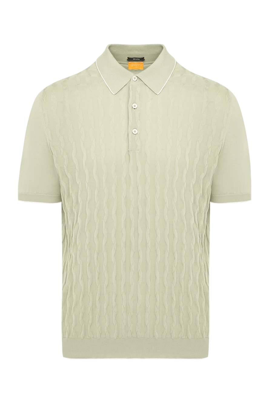 Svevo man men's green cotton polo купить с ценами и фото 179484 - photo 1