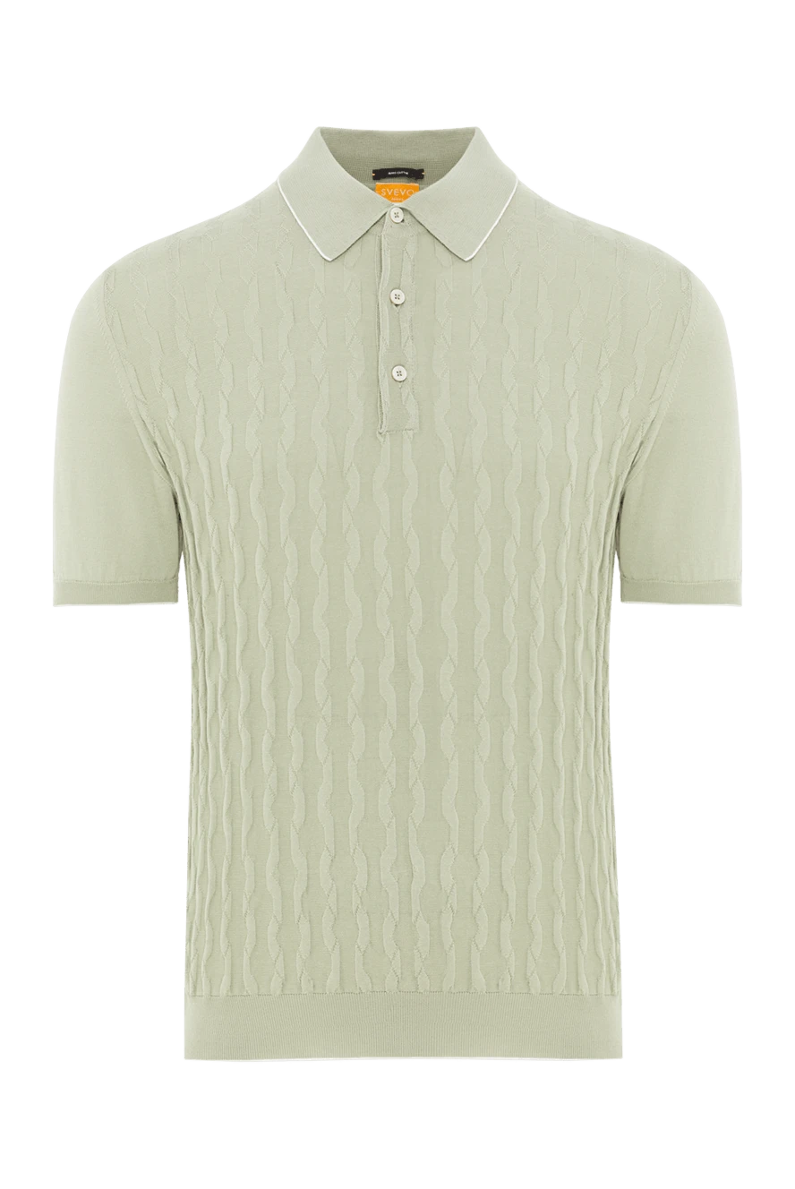 Svevo мужское поло оливкового цвета с фактурным плетением
179484 - фото 1