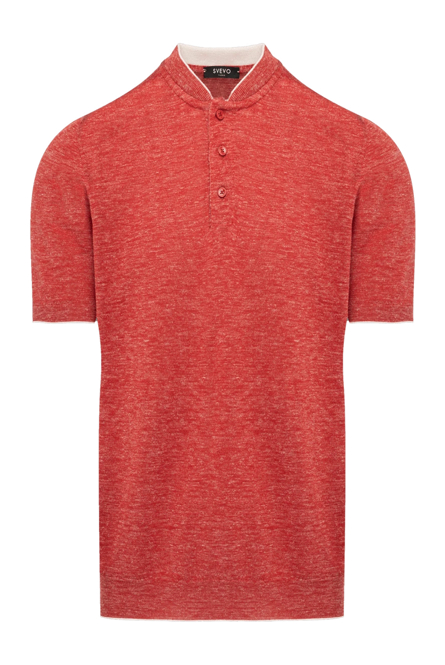 Svevo man men's red silk and linen polo купить с ценами и фото 179485 - photo 1