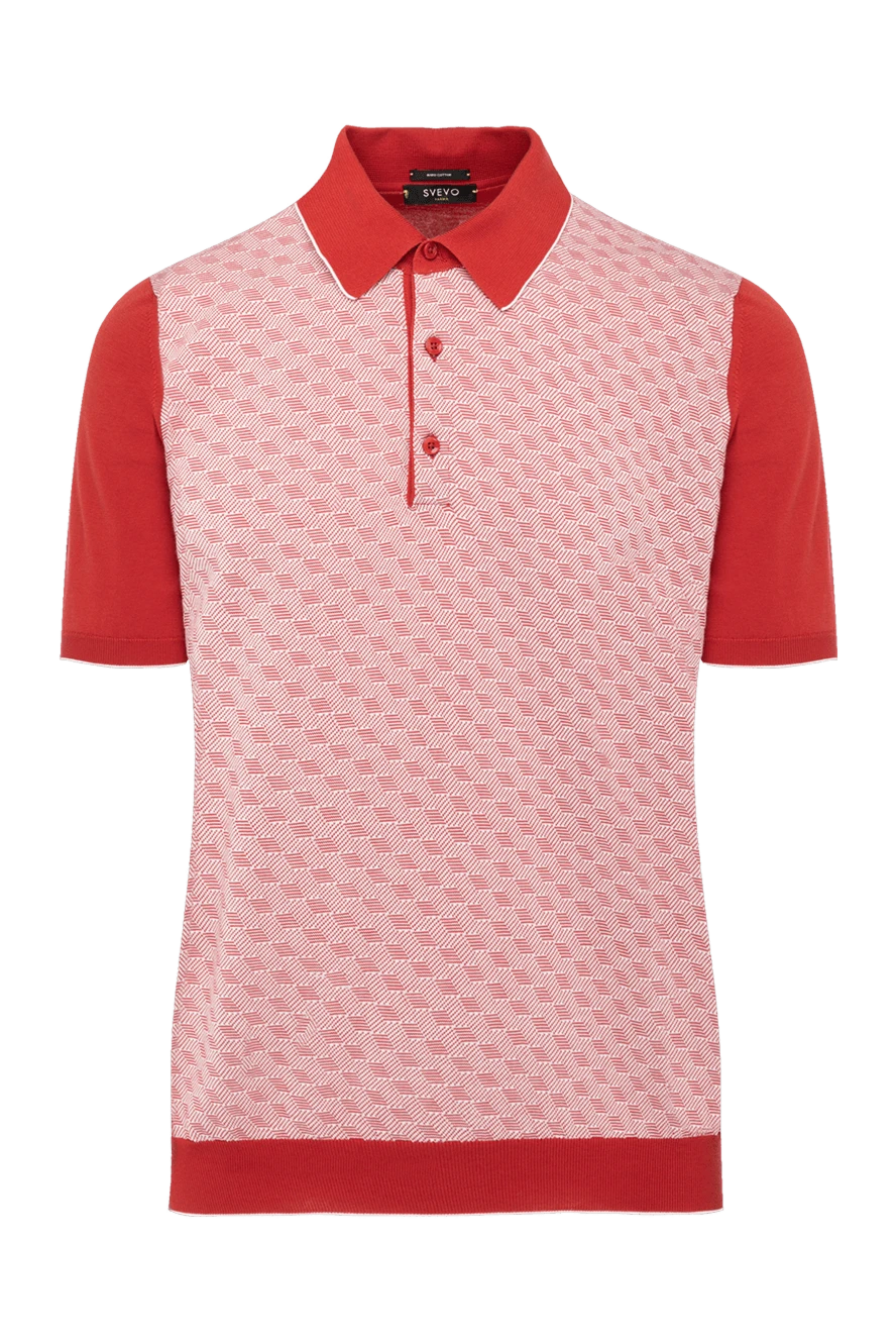 Svevo man men's red cotton polo купить с ценами и фото 179486 - photo 1