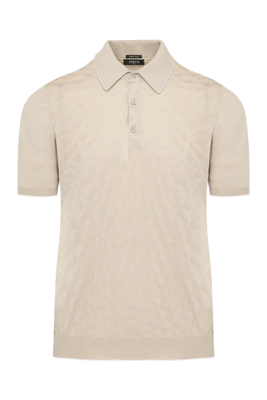 Svevo man men's beige cotton polo купить с ценами и фото 179487 - photo 1