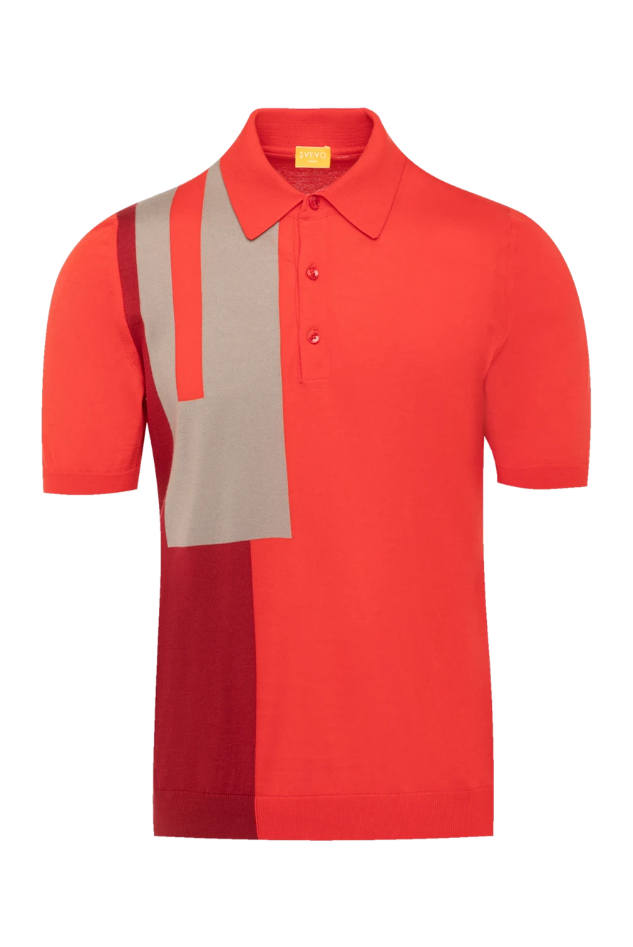 Svevo man men's red cotton polo купить с ценами и фото 179488 - photo 1