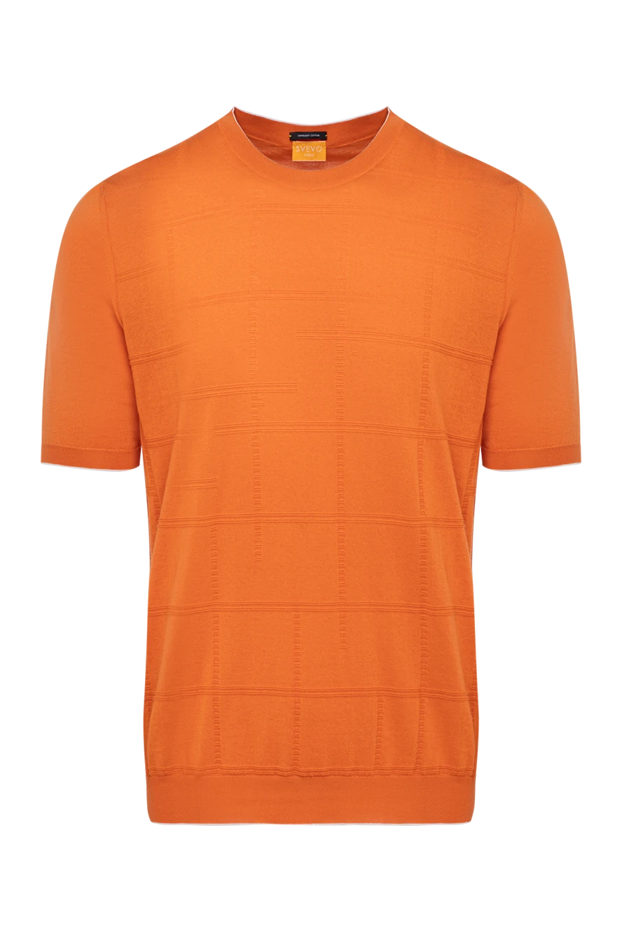 Svevo man men's short sleeve jumper, orange, cotton купить с ценами и фото 179490 - photo 1