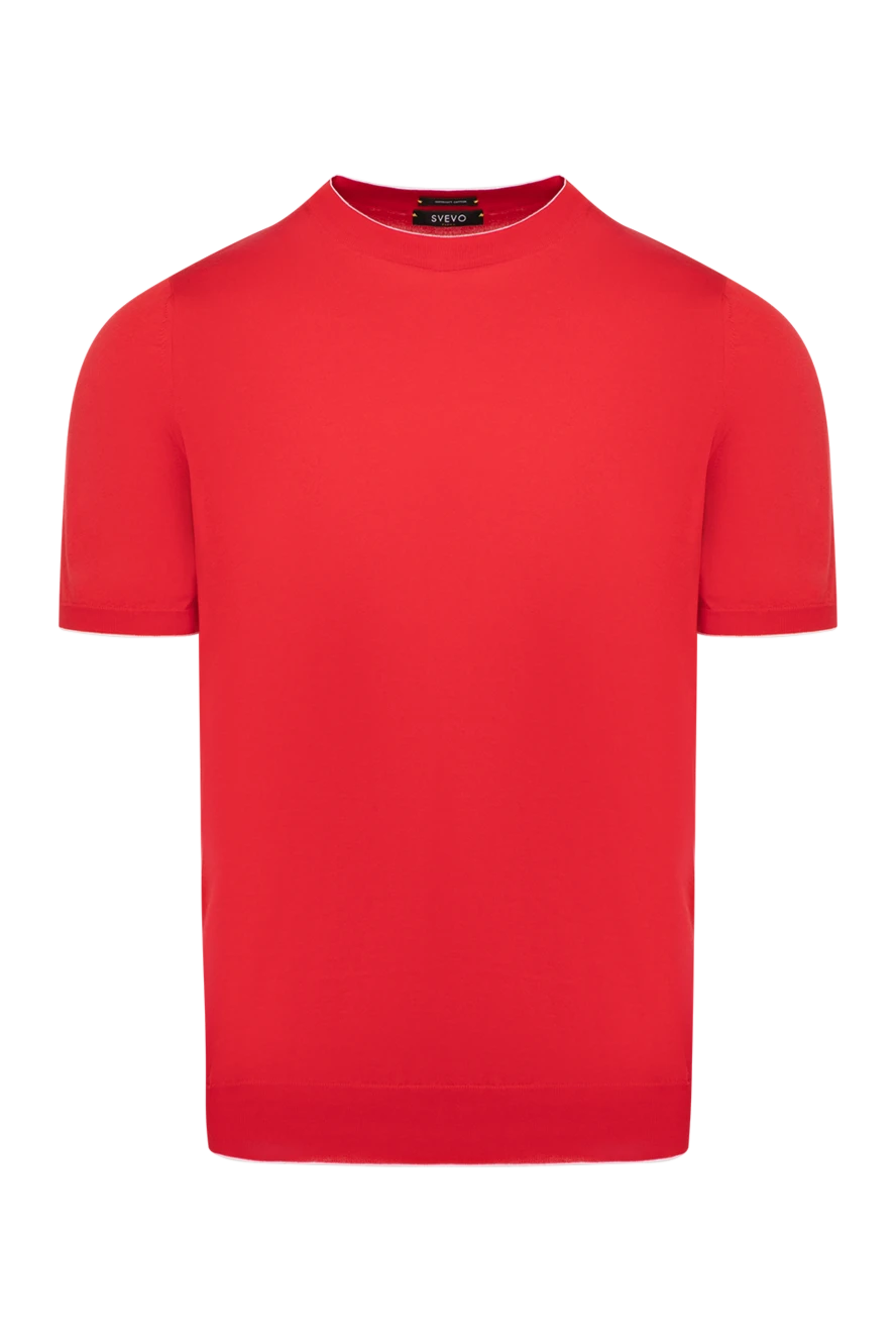 Svevo man short sleeve jumper for men, red, cotton купить с ценами и фото 179492 - photo 1