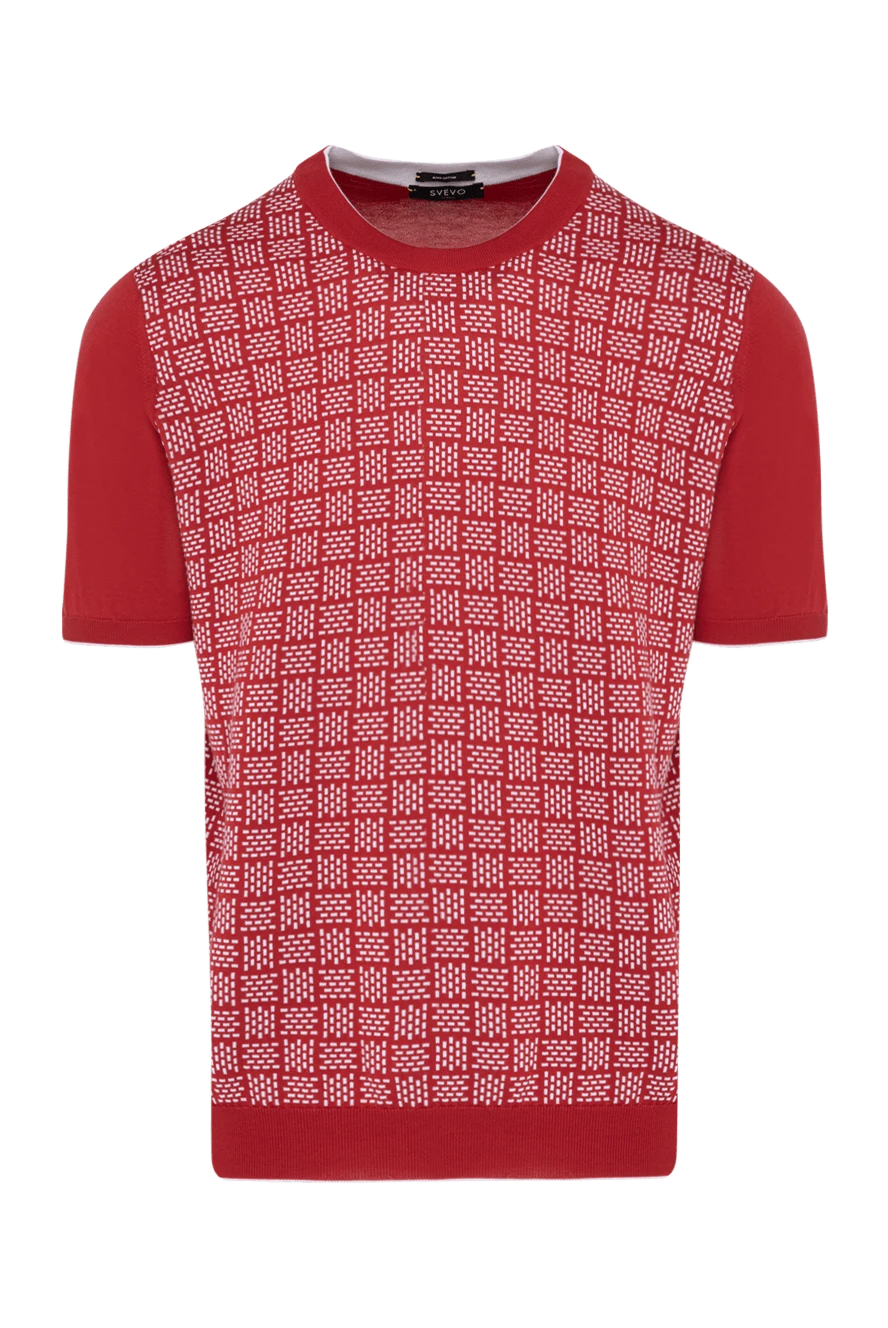 Svevo man short sleeve jumper for men, red, cotton купить с ценами и фото 179494 - photo 1