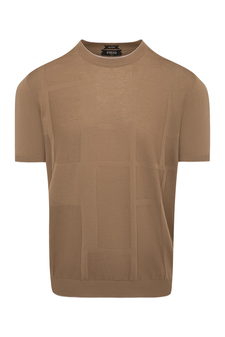 Svevo man short sleeve jumper for men, brown, cotton купить с ценами и фото 179495 - photo 1