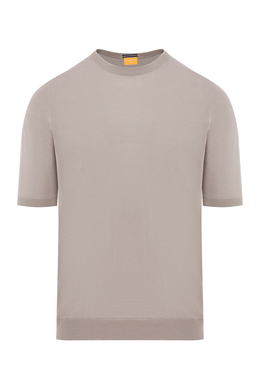 Svevo solid beige jumper made of soft cotton with elastic trim
179496 - photo 1