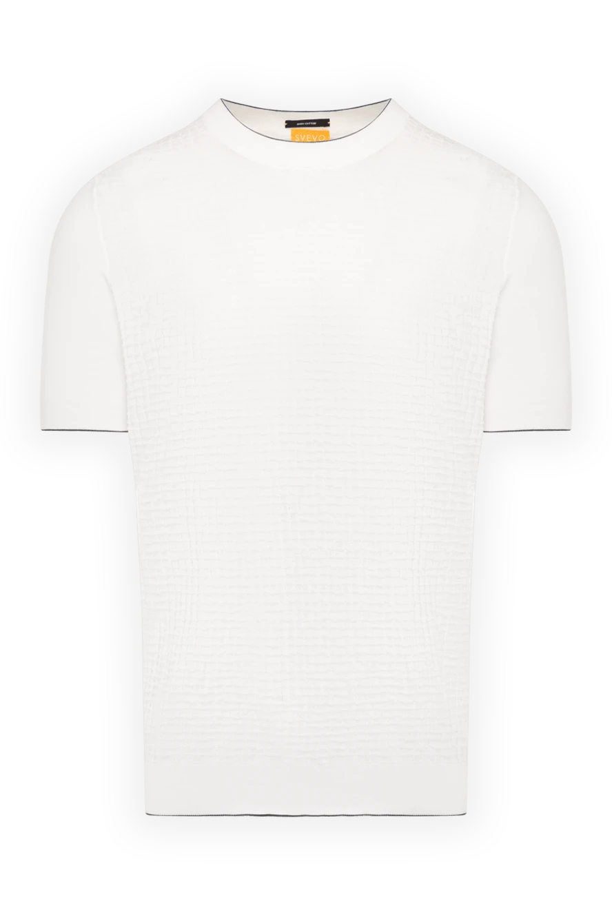 Svevo man men's white cotton jumper with short sleeves купить с ценами и фото 179501 - photo 1