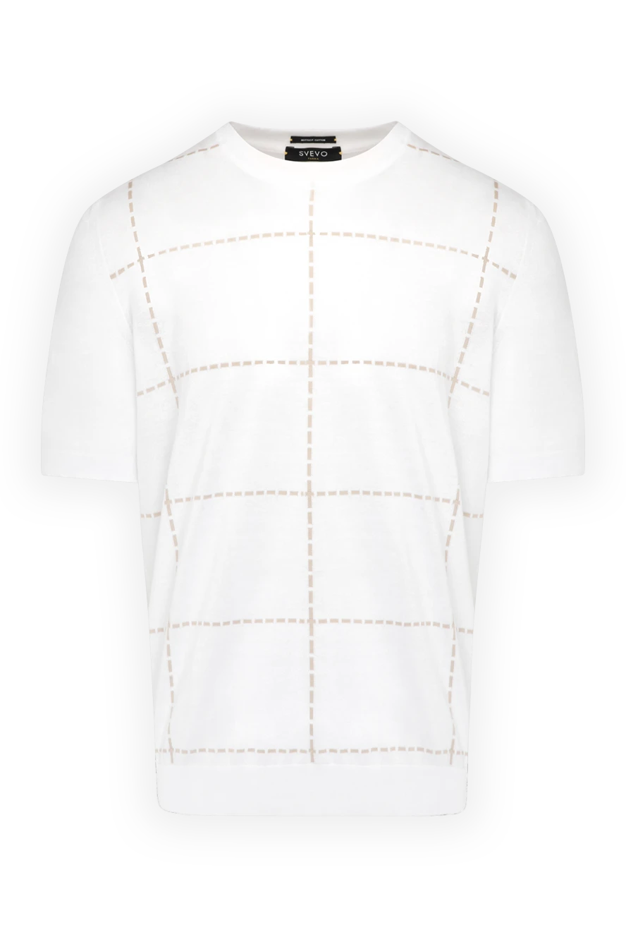 Svevo man men's white cotton jumper with short sleeves купить с ценами и фото 179503 - photo 1