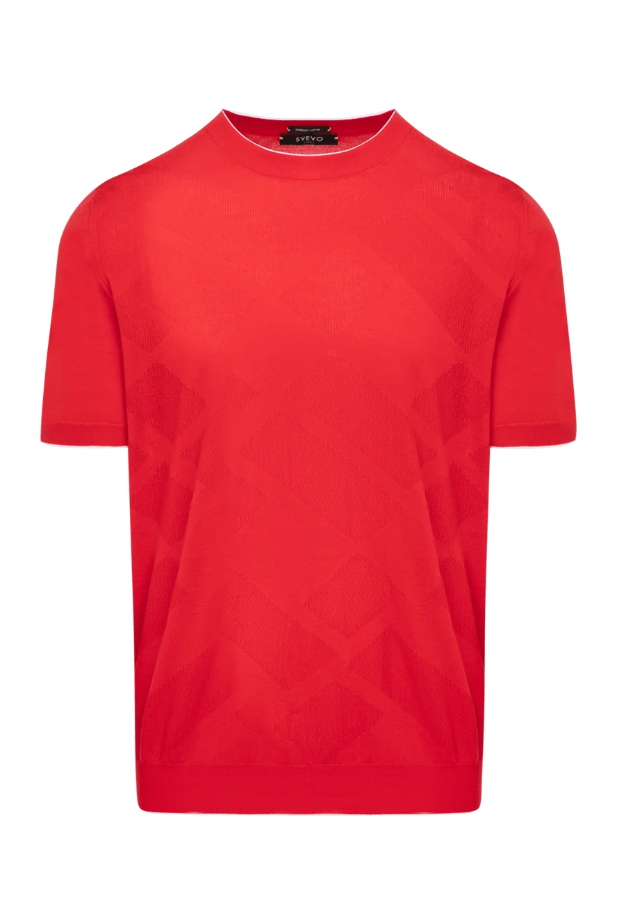 Svevo man short sleeve jumper for men, red, cotton купить с ценами и фото 179505 - photo 1