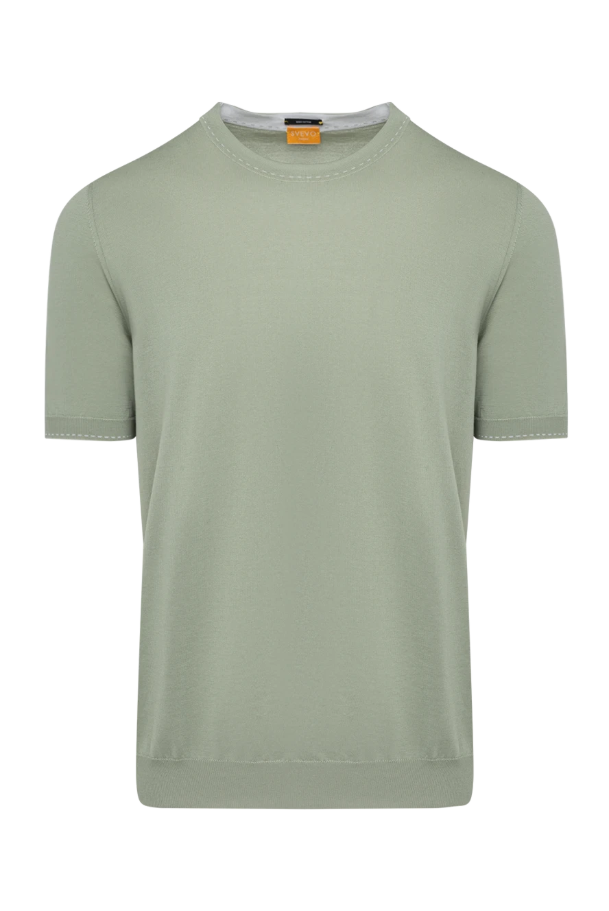 Svevo man short sleeve jumper for men, green, cotton купить с ценами и фото 179509 - photo 1