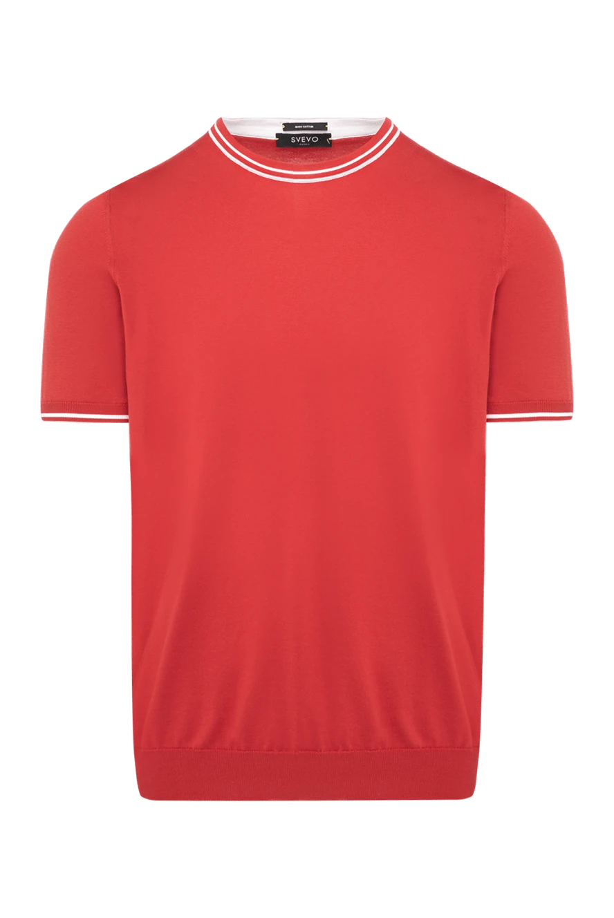 Svevo man short sleeve jumper for men, red, cotton купить с ценами и фото 179510 - photo 1